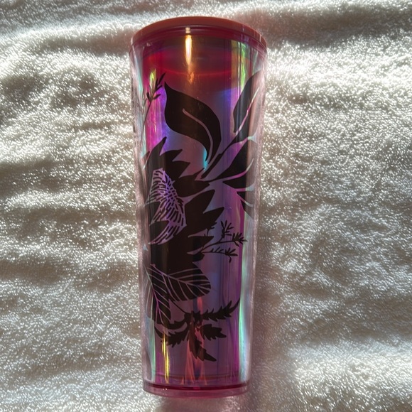 Starbucks Mothers 🌺 Day 2022 Pink Dichroic Cactus Floral Cold Cup Tumbler - Picture 1 of 5